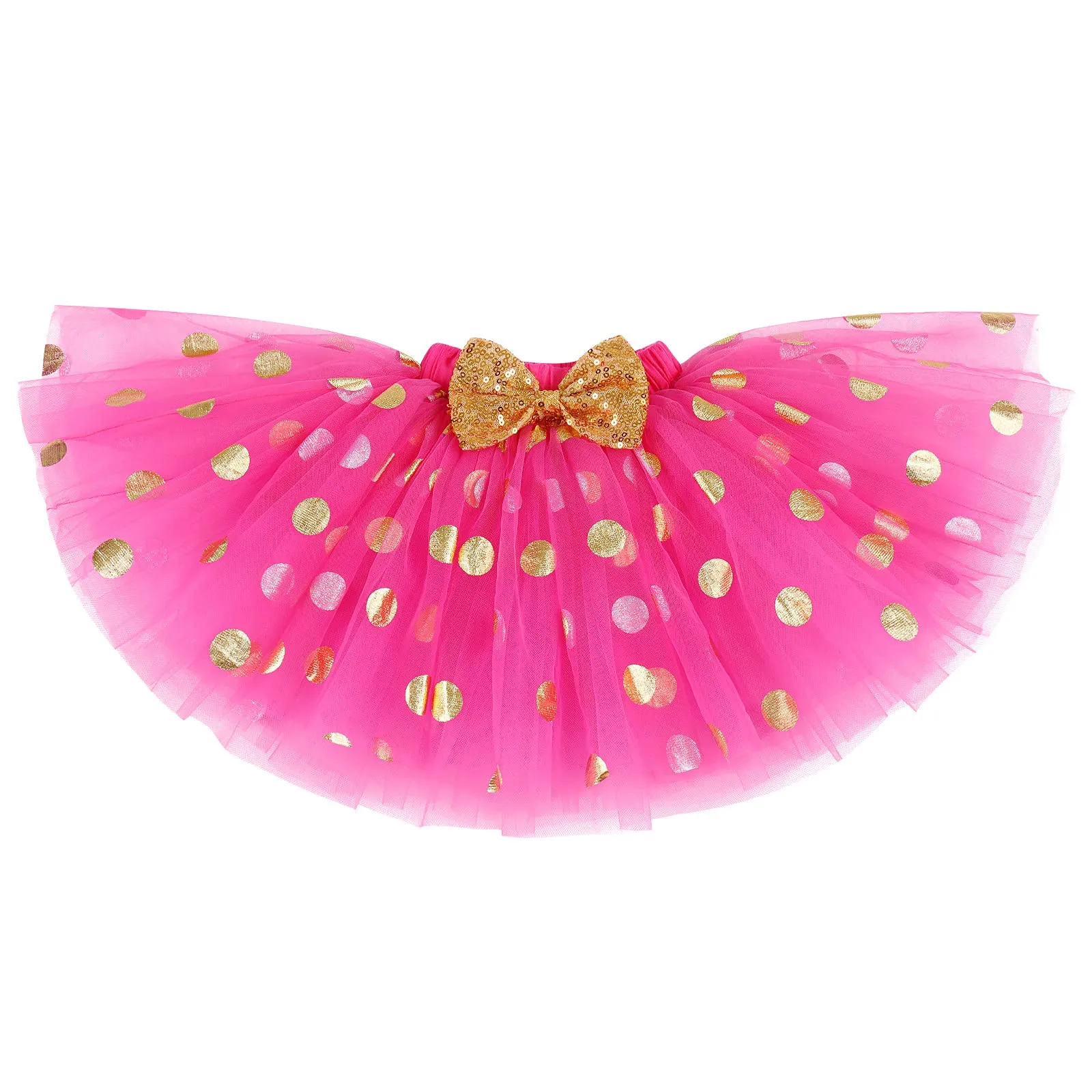 Baby Girl 1st Birthday Outfit Long Sleeve Polka Dots Romper Tutu Skirt Mouse Ears Headband Fancy Dress up Costume Winter Fall Dress Clothes Set for Cake Smash Photo Shoot Hot Pink 1st Birthday 1 Year