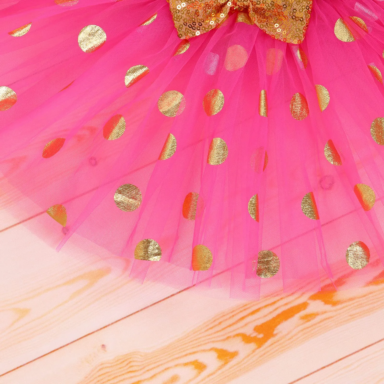 Baby Girl 1st Birthday Outfit Long Sleeve Polka Dots Romper Tutu Skirt Mouse Ears Headband Fancy Dress up Costume Winter Fall Dress Clothes Set for Cake Smash Photo Shoot Hot Pink 1st Birthday 1 Year