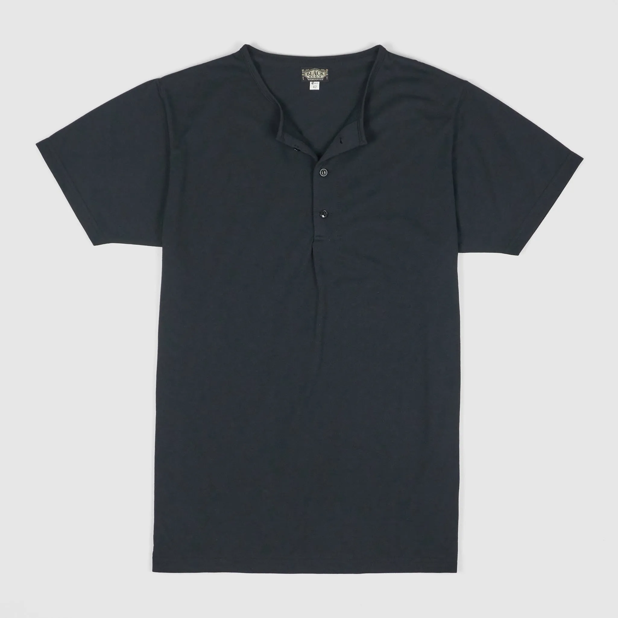 Black Sign Short Sleeve Henley T-Shirt