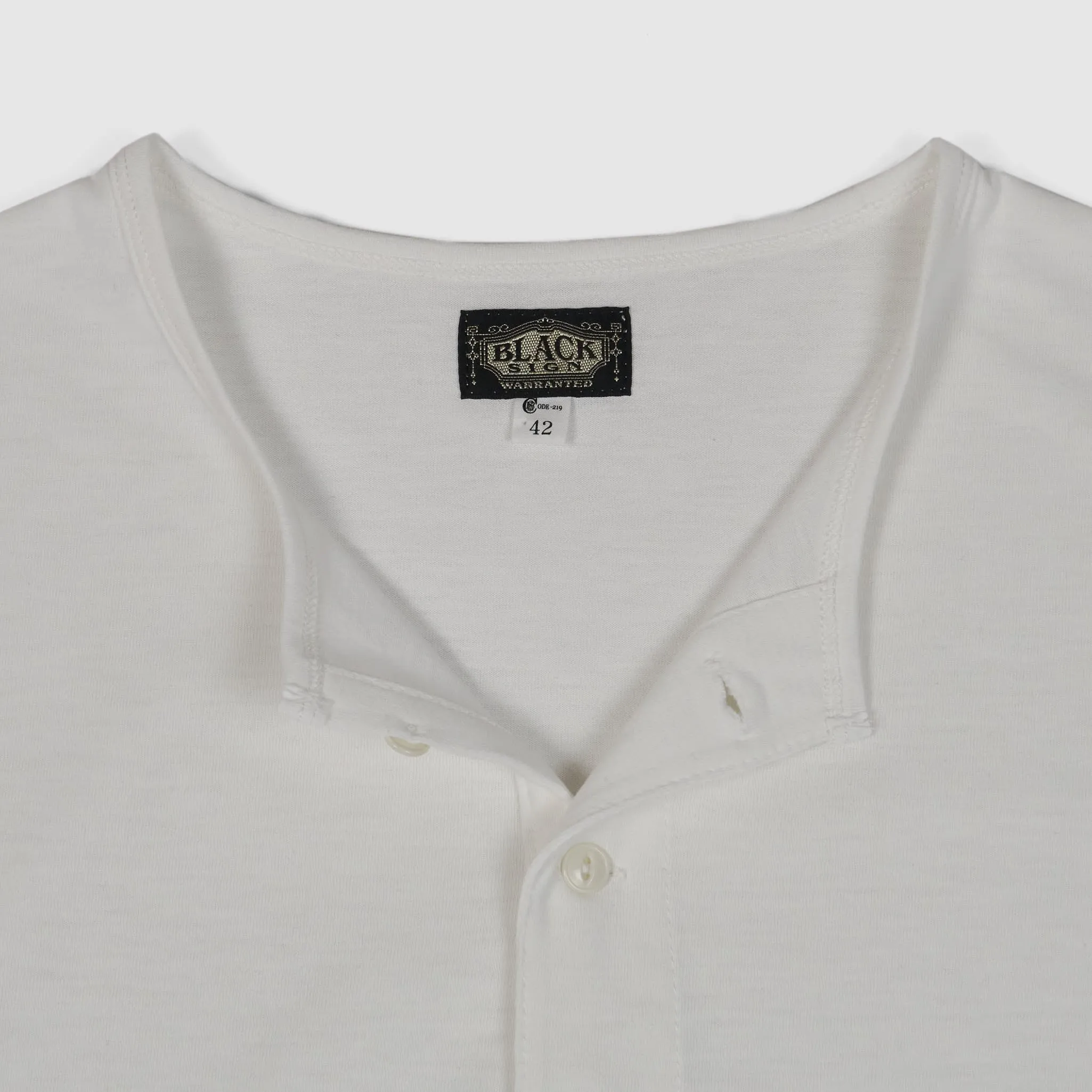 Black Sign Short Sleeve Henley T-Shirt