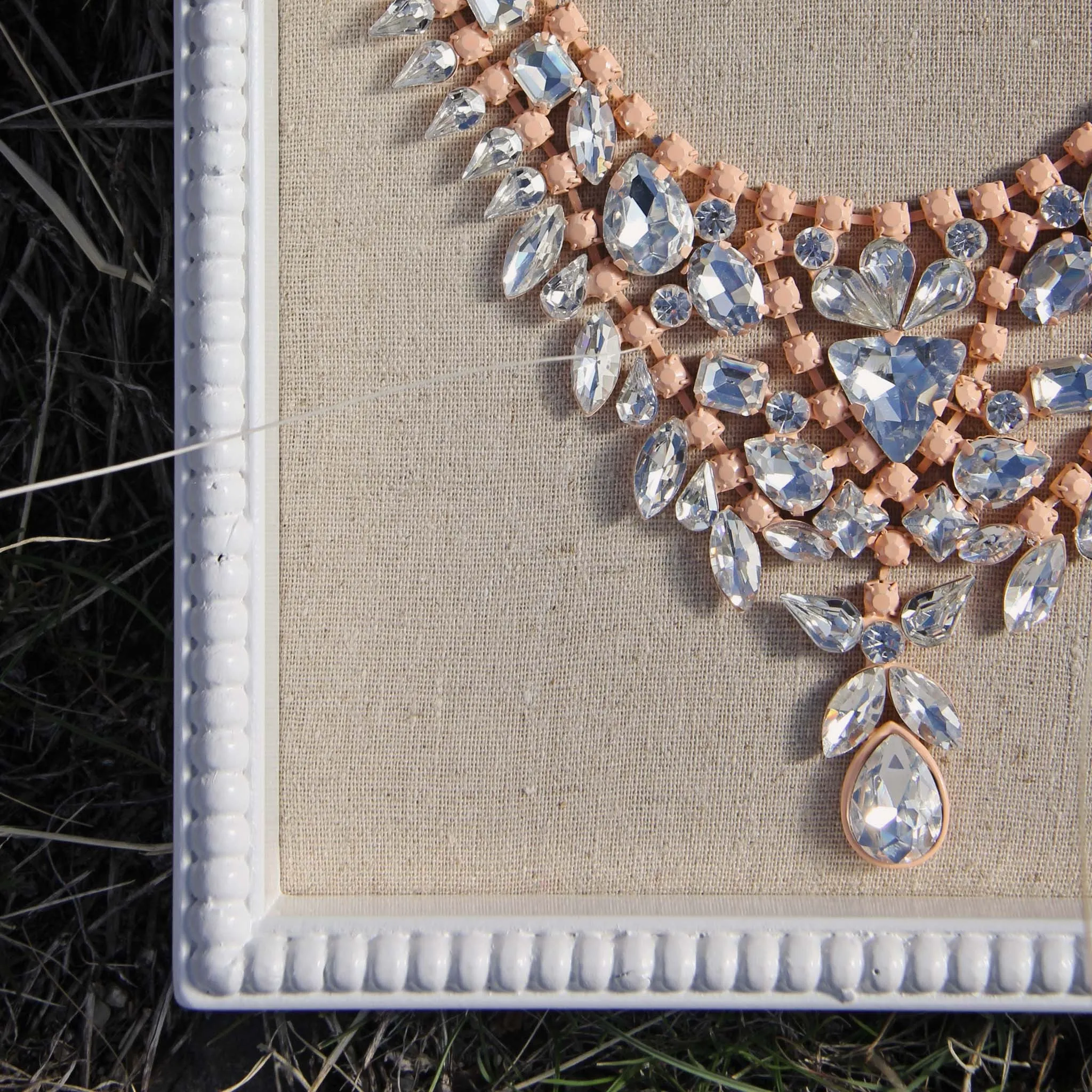 Hive & Honey Necklace in Peach