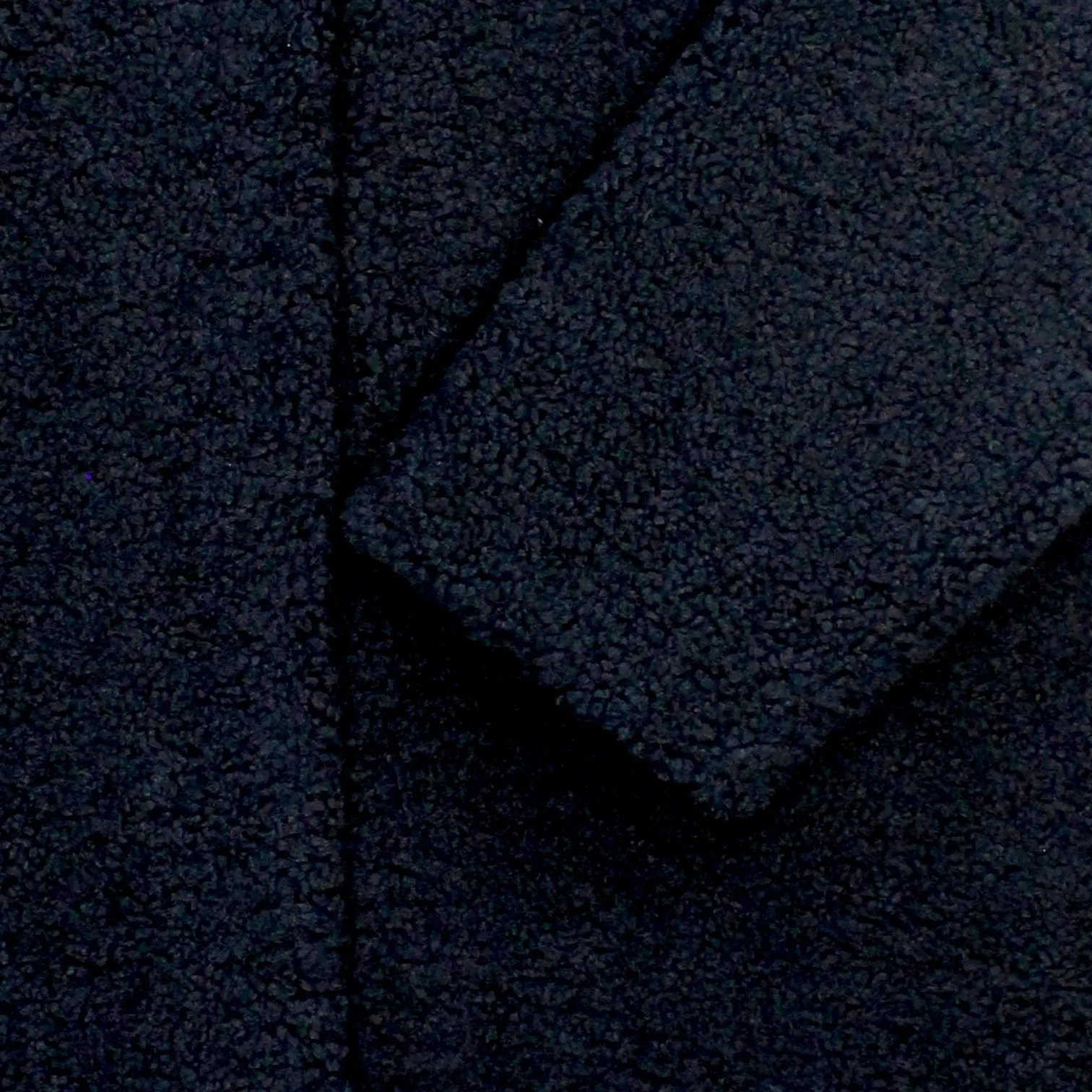 Hush Navy Collarless Teddy Coat