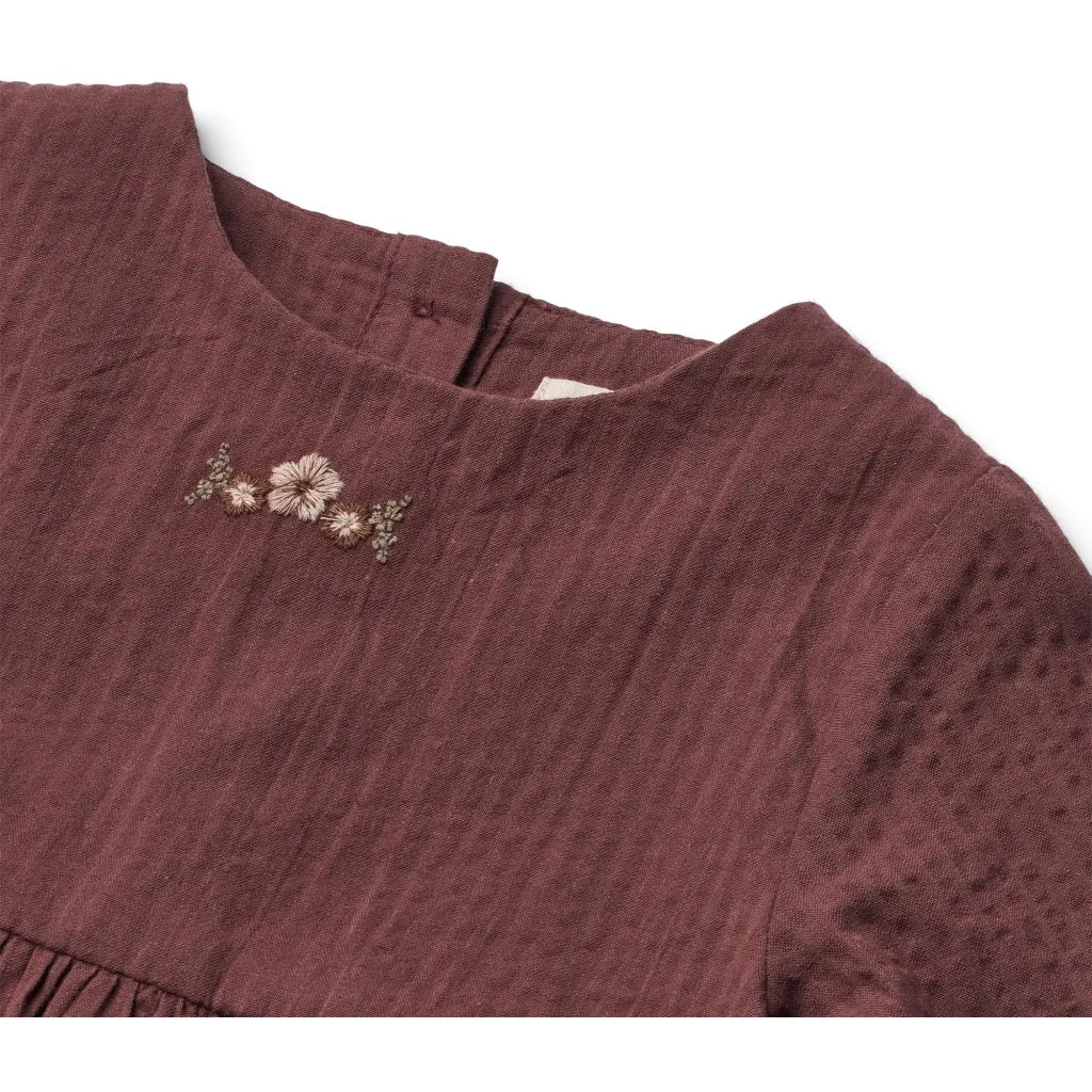 Kjole Gunvor | Baby - aubergine