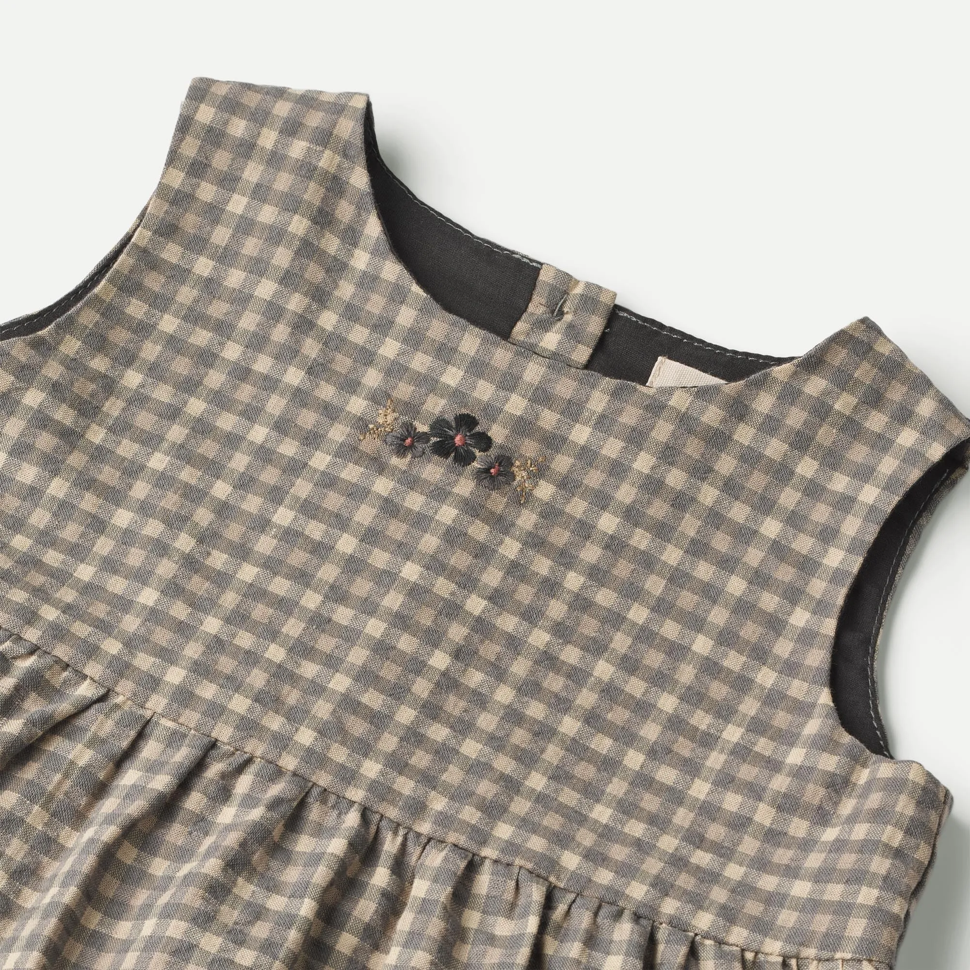 Kjole Louisa | Baby - autumn sky check