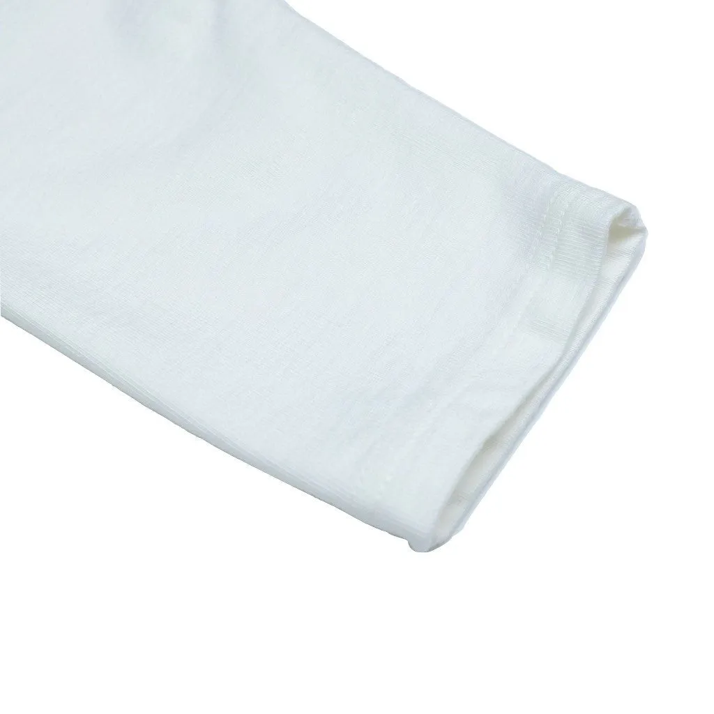 Pre-Order: Studio DArtisan Suvin Gold Long Sleeve Henley Shirt – Classic White