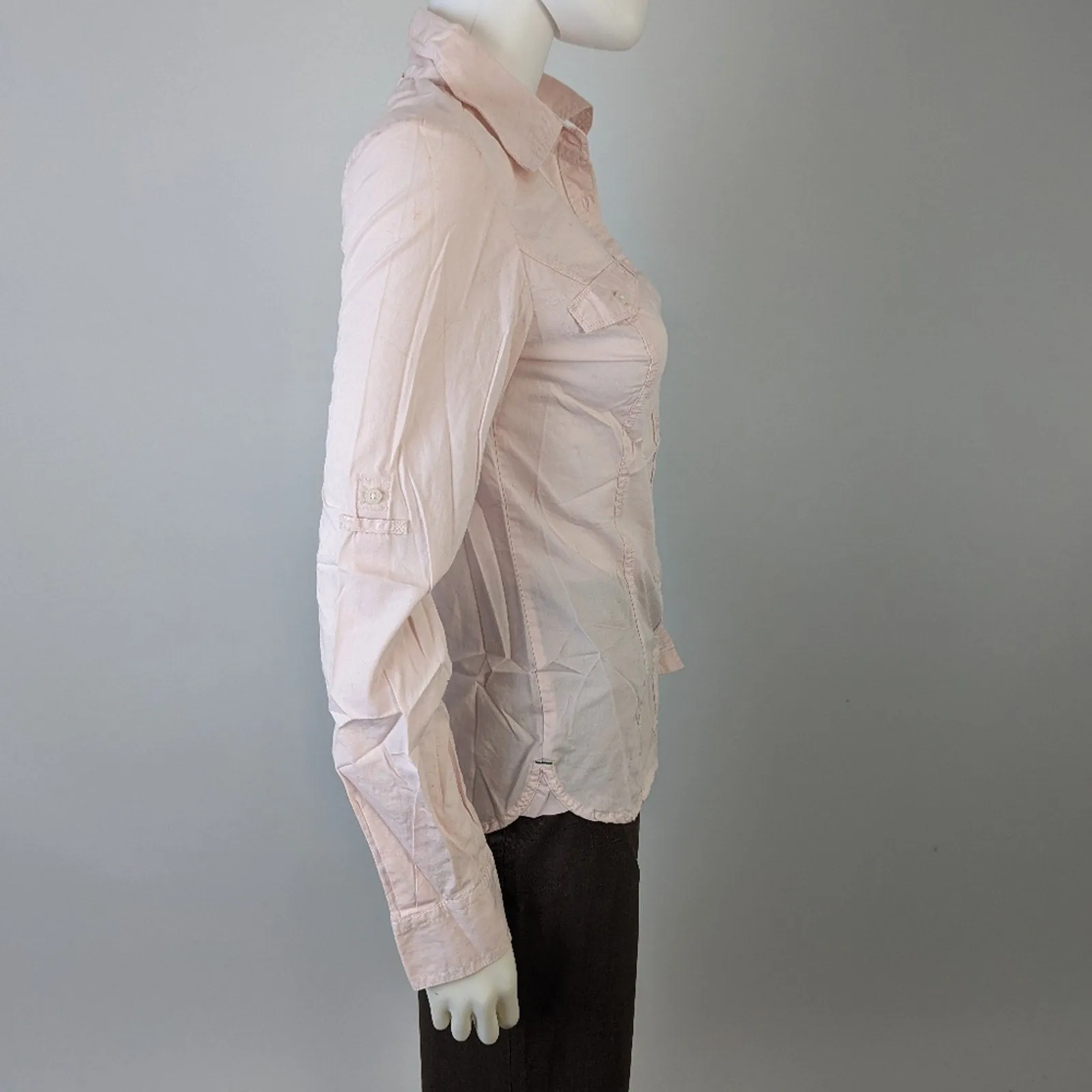 Tommy Hilfiger Pale Pink Button Front Shirt XS