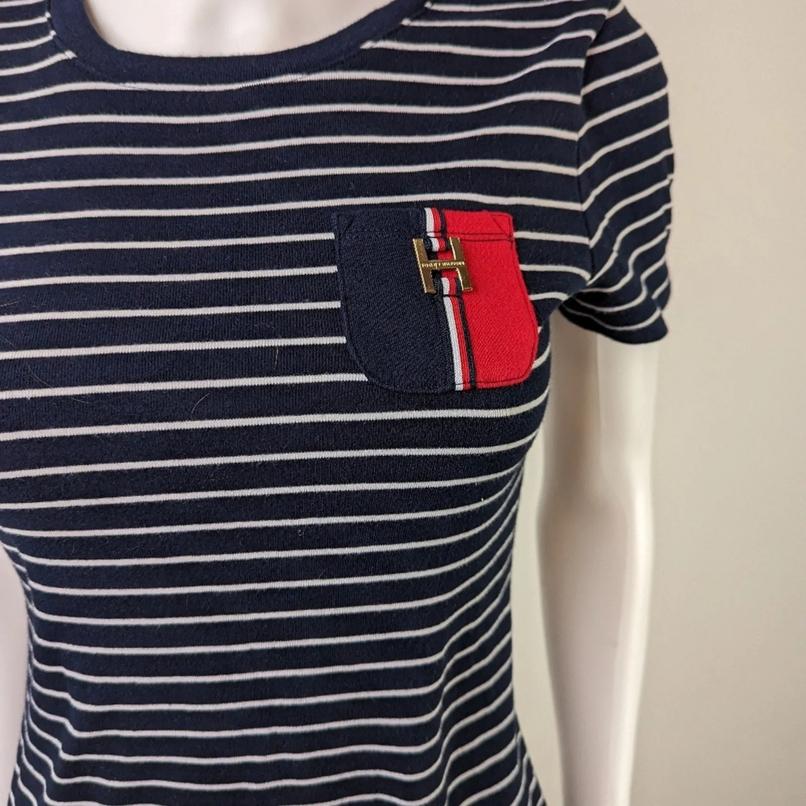 Tommy Hilfiger Striped Tee Shirt Dress S