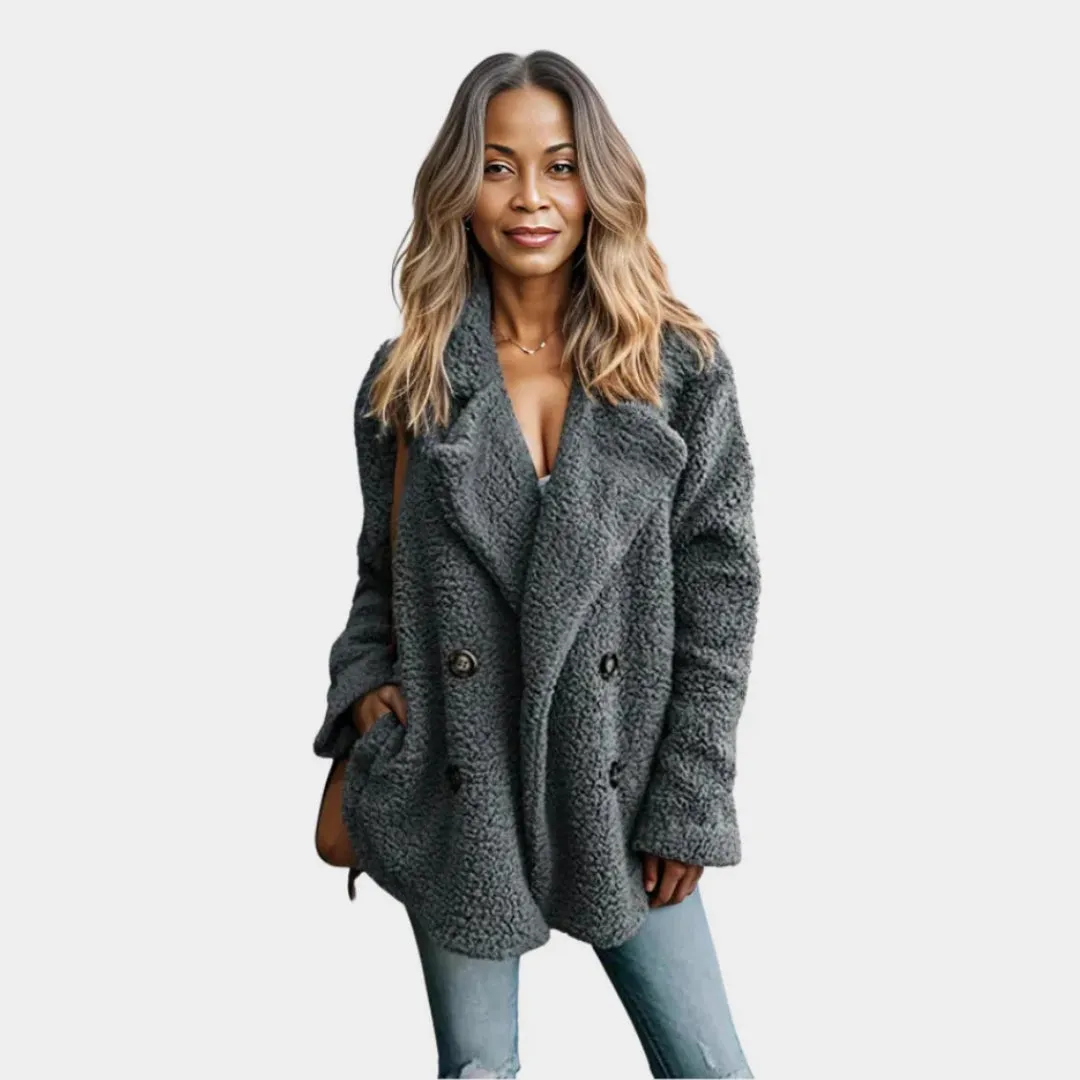 Womens Fluffy Teddy Coat  Warm Artificial Fleece, Winter Jacket, Cozy Fit, Multiple Colors
