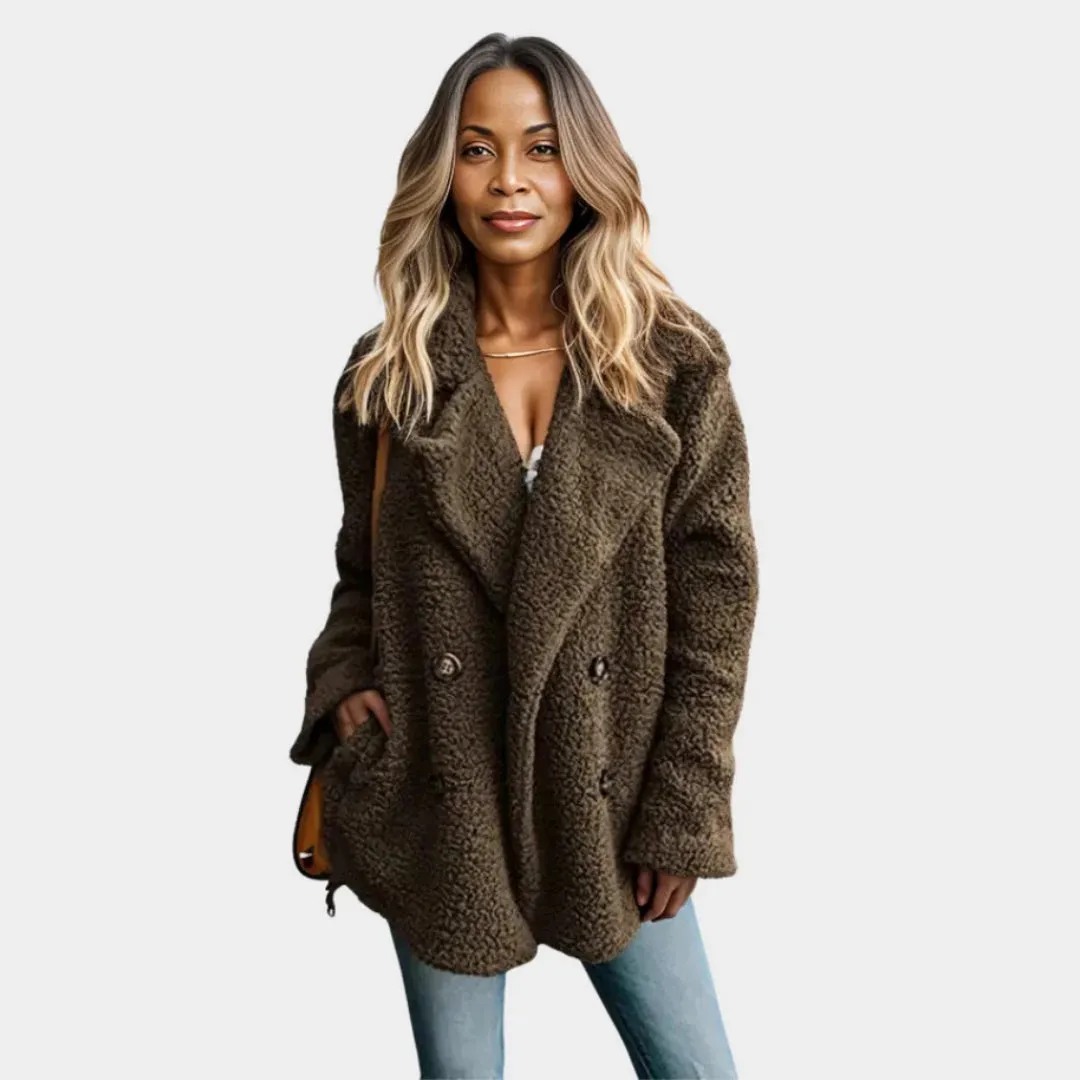 Womens Fluffy Teddy Coat  Warm Artificial Fleece, Winter Jacket, Cozy Fit, Multiple Colors